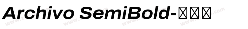 Archivo SemiBold字体转换